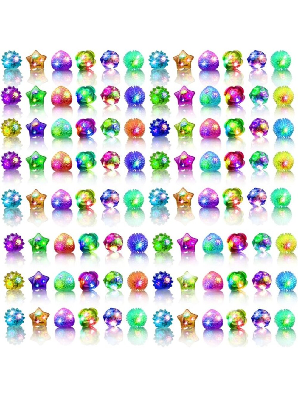 48 Glow In The Dark LED Rings - Party Favors for Kids & Adults, Perfect for